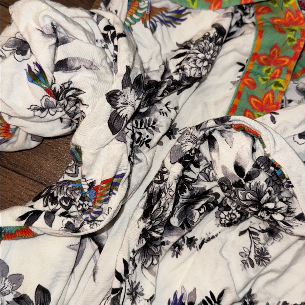 Johnny Was Size Extra Large The Janie Favorite Polo Swing Dress Bird Print Comfy - Picture 13 of 15